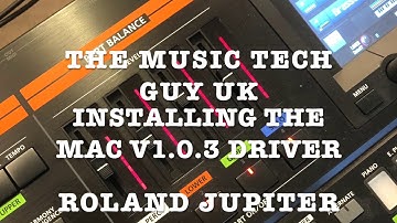 Roland Jupiter-80 - Installing the MAC V1-0-3 Driver - 2018-03-21