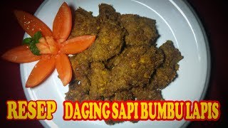 RESEP / Cara Membuat Daging Sapi Bumbu Lapis (Lapis Daging)