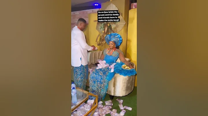 Bride Refuses to Smile as Husband Shower Her with Naira Notes on Their Wedding Day