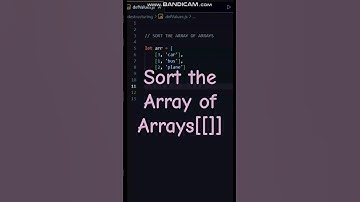 Sorting of Array of Arrays in JavaScript 👆  #shorts #JavaScript #programming