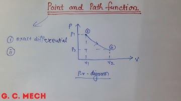 Point function and path function, for gate exam, Thermodynamics