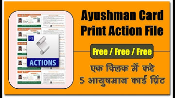 Ayushman Card Print On Photoshop 5 Card Print 1 Click | New Ayushman Card Action File Free Download