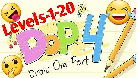 DOP4 : Draw One Part Levels-(1-20) Walkthrough GAMEPLAY{ANDROID/IOS}APP Cool GAME Ever Played Funny