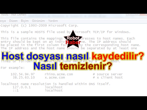 Hosts dosyası kaydetme / temizleme nasıl yapılır?