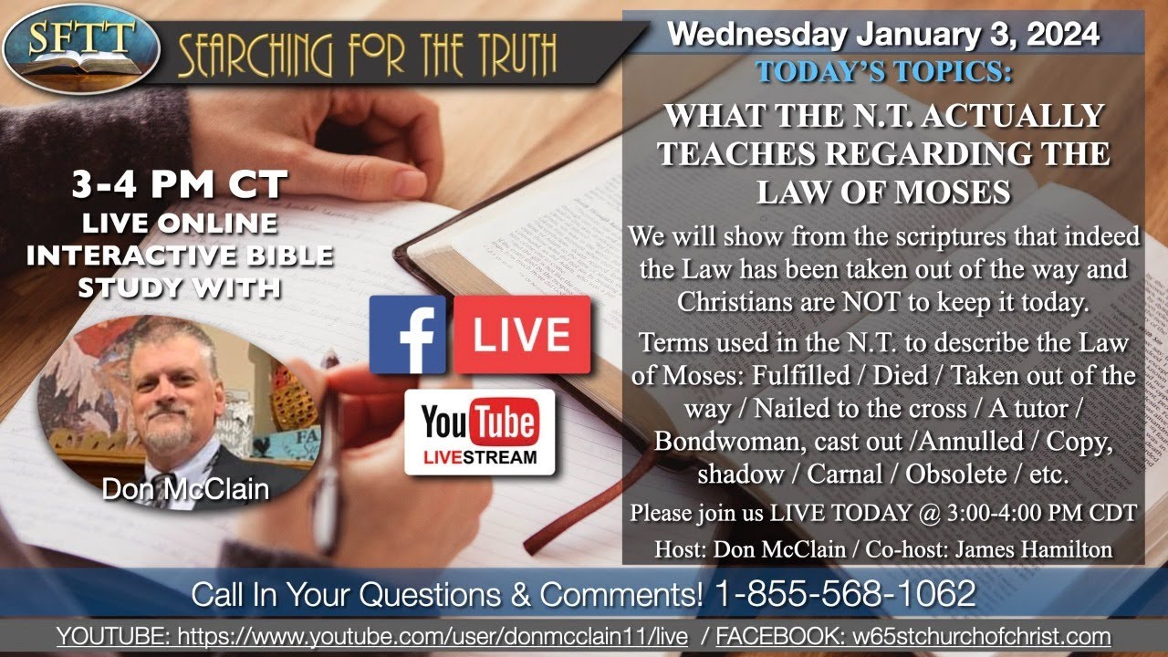 WHAT THE N.T. ACTUALLY TEACHES REGARDING THE LAW OF MOSES - YouTube