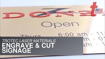 Trotec Laser Materials: Engrave & Cut Signage