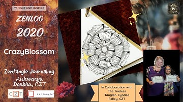 31Days Zentangle Journaling #Day 21 CrazyBlossom - TanglePattern - with CZT Aishwarya Darbha