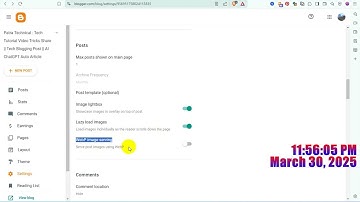 Blogging Challenge Tutorial Video 08 {Image lightbox Lazy load images WebP image serving Settings}