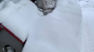 ジェットヒーターでハウスの雪を落とす！