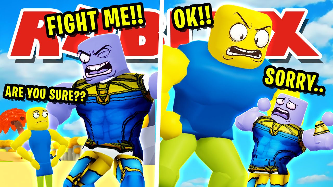 Noob Disguise Trolling Max Size Thanos Vs Noob Ghost In Roblox Lifting Simulator Venom Reveal - i was trying to chill in roblox then this happened