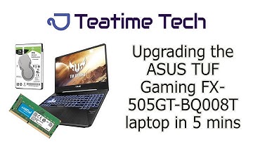 Upgrade Ram & install new HDD on a Asus TUF FX505GT gaming laptop in just 5 minutes!