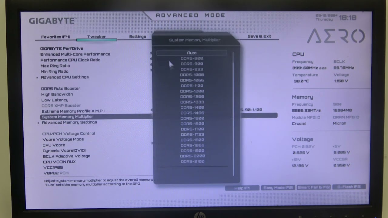 How To Manage System Memory Multiplier On Gigabyte AERO Series