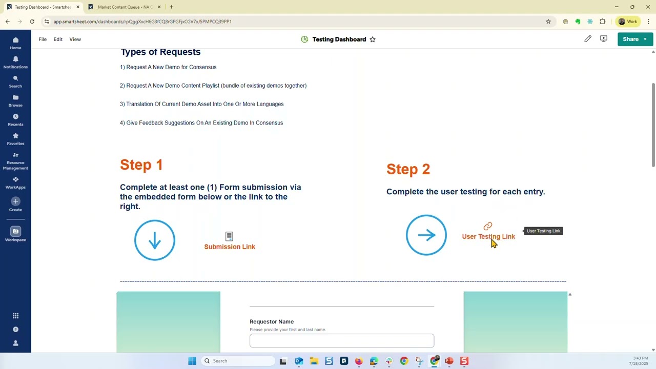 User Feedback Instructional Video