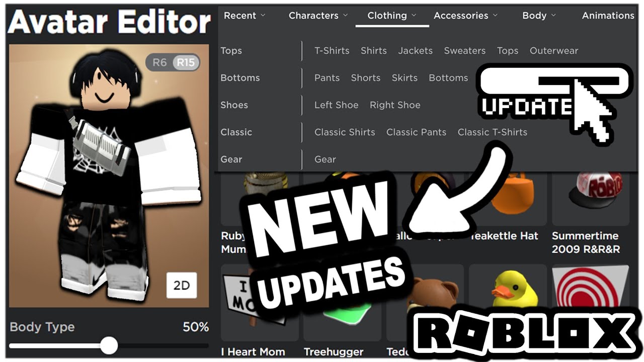 Did You Get The NEW Avatar Editor UPDATE!? (ROBLOX) 