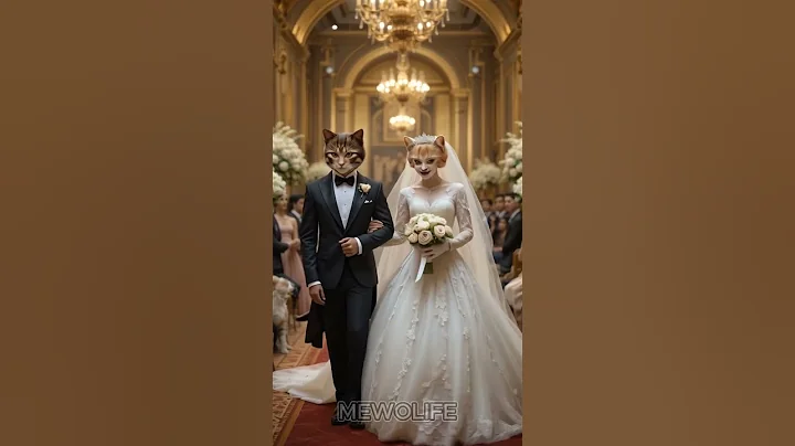 Watch the video about The most beautiful bride and groom #cat #iacat #ai #catlover #cutecats #catlife #catvideos