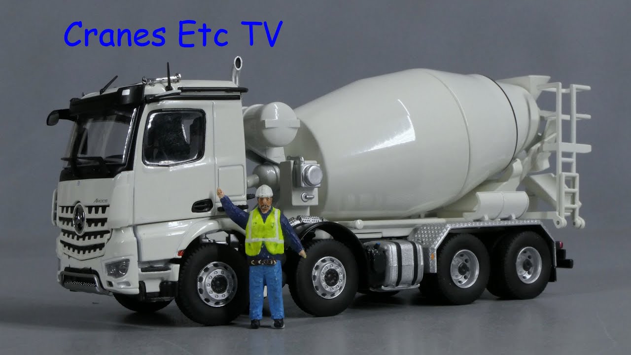 Бетоносмеситель NZG Mercedes-Benz Arocs + Liebherr от Cranes Etc TV
