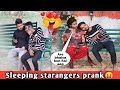 Sleeping starangers prank  epic reaction l popper vishal