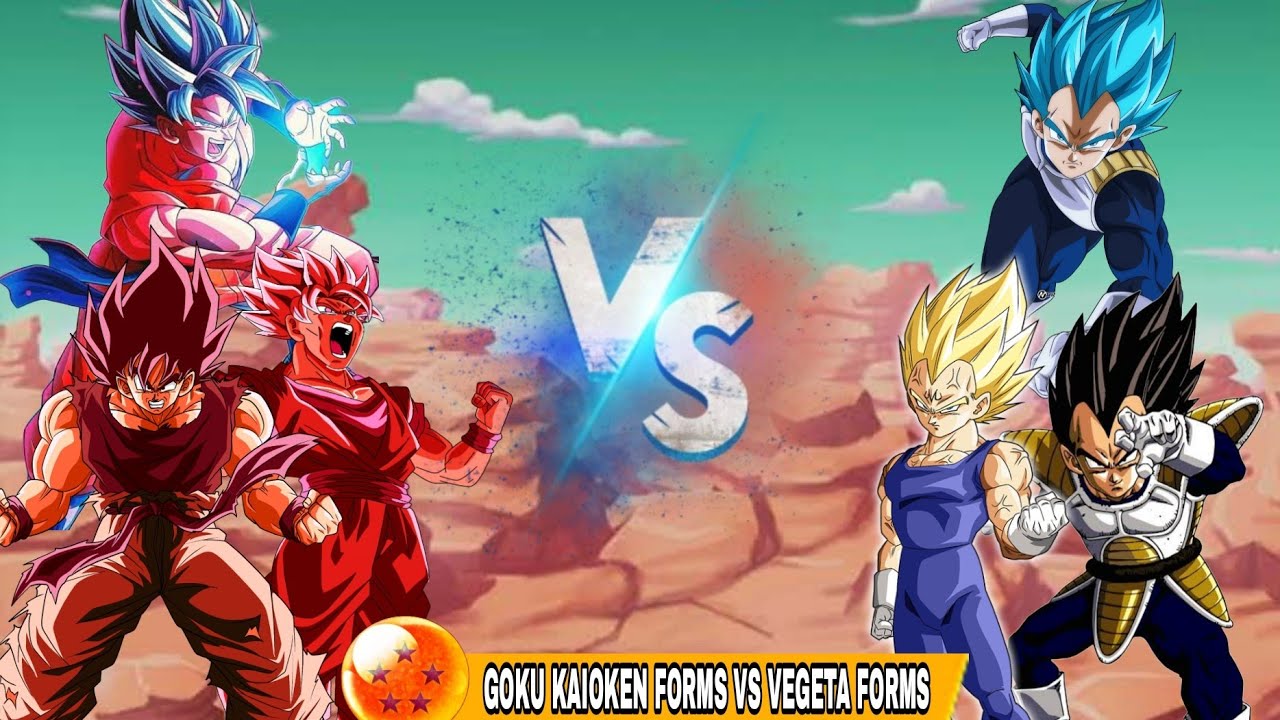 Goku Kaioken Forms vs Vegeta Forms - Dragon Ball Z Budokai Tenkaichi 3