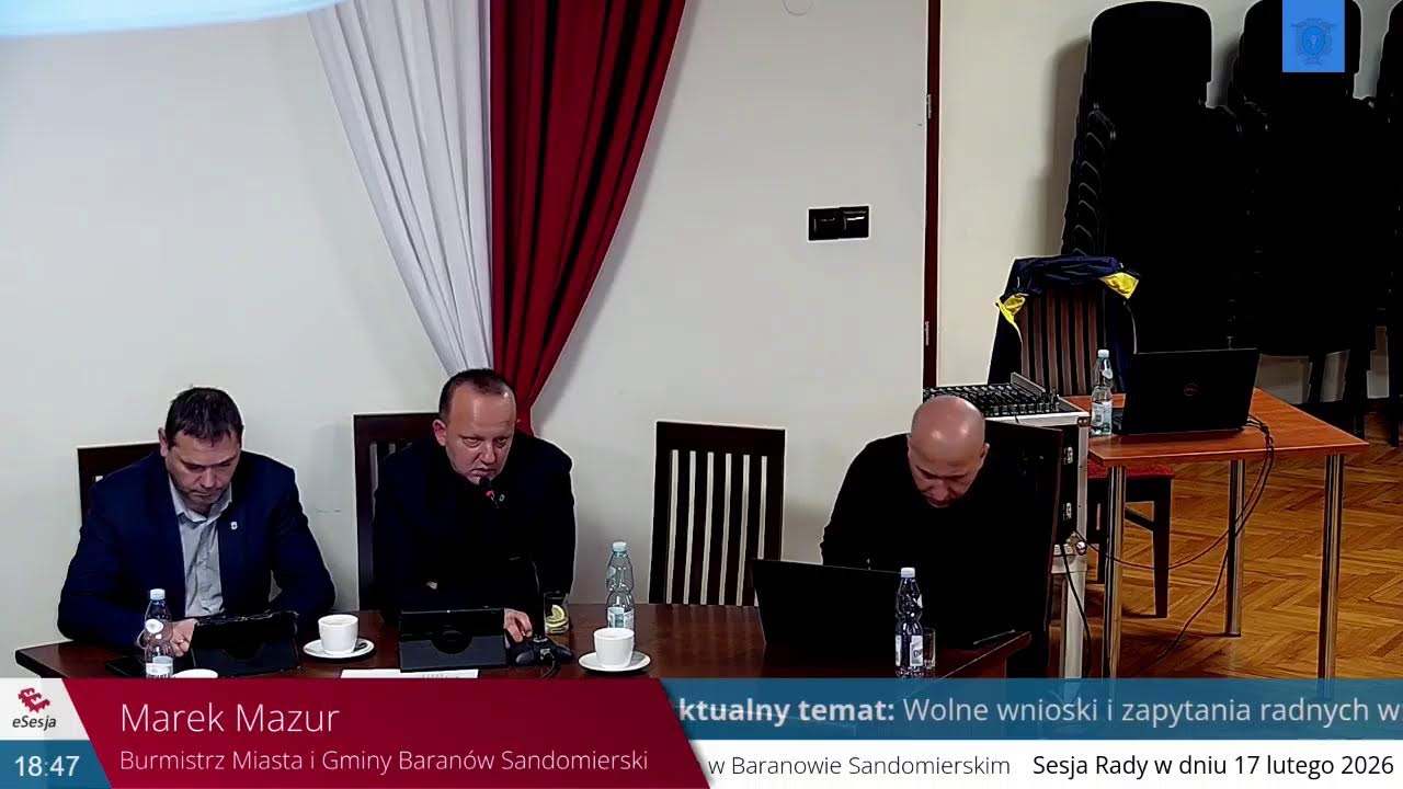 Sesje Rady Miejskiej w Baranowie Sandomierskim – transmisja na żywo