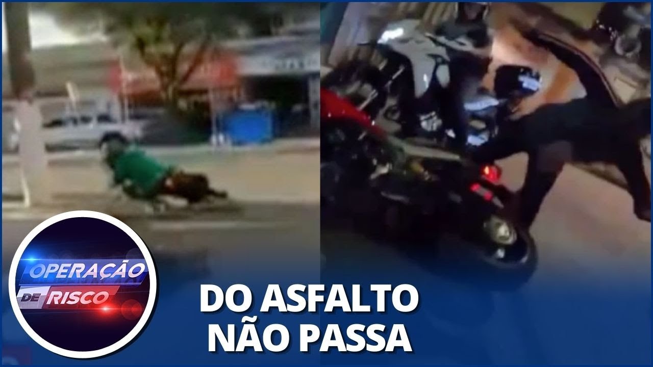 Fuga acaba no chão! Rapazes tentam despistar polícia mas acabam caindo