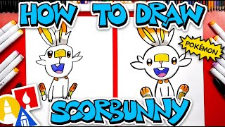 How To Draw Scorbunny Pokemon From Sword And Shield