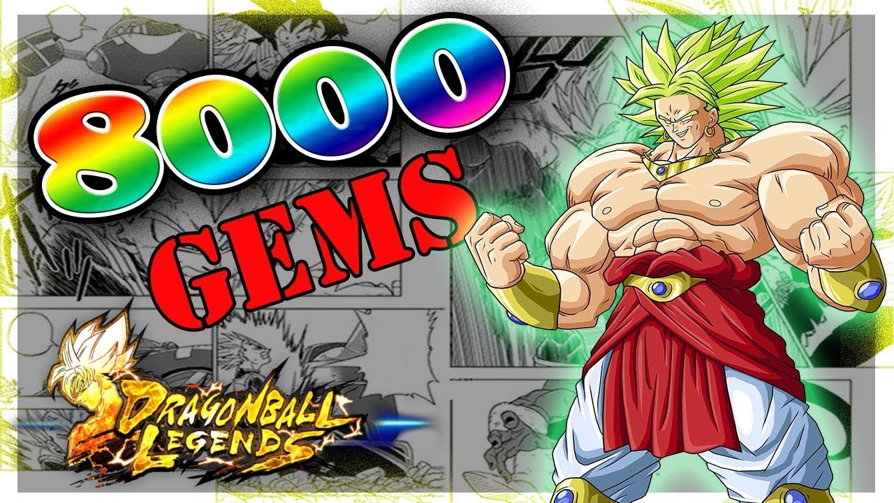 8000 Gems on Broly Banner - Dragon Ball Legends - YouTube