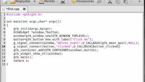 GTK+ tutorial 3 - button (part 1)