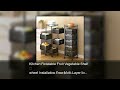 Kitchen Rotatable Fruit Vegetable Shelf wheel Installation Free Multi-Layer living room Storage