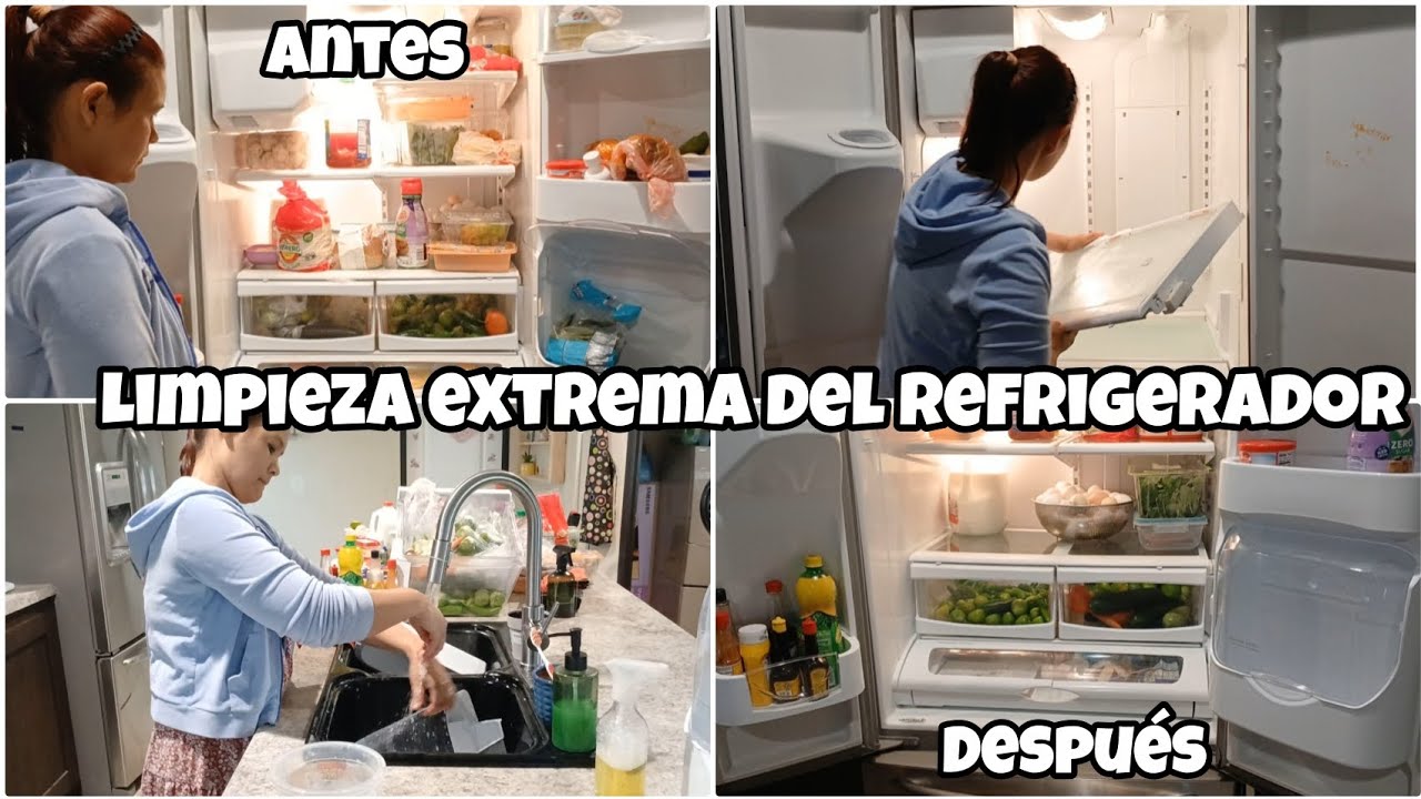 Limpieza extrema de mi refrigerador 🧽/#limpieza #motivación 