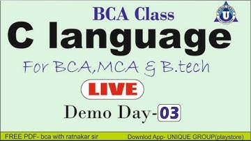 C Programming Full Course for Beginners (Hindi) for #bca #mca #b.tech in hindi | For BCA | Day - 04