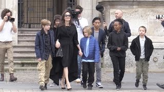 Angelina Jolie brings the all family to the Louvre Museum in Paris - Part 2