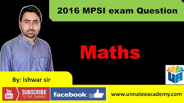 MPSI 2016 MATHS QUESTIONS