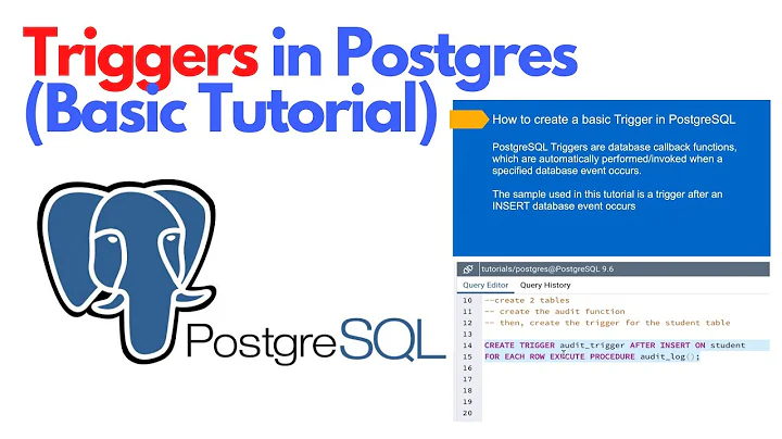 Triggers in PostgreSQL (Basic) | Tutorial #ezettutorial #postgresql