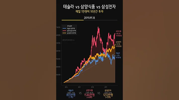테슬라 vs 삼양식품 vs 삼성전자 10년 투자 ⚡🍜