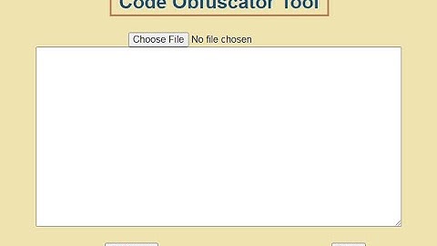 Code Obfuscator Tool (Demo)