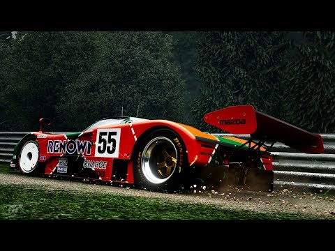 gt-sport:-mazda-787b-race-car---brutal-sound-in-nürburgring!