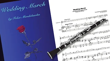 Wedding March by Mendelssohn, for Solo Clarinet and Piano