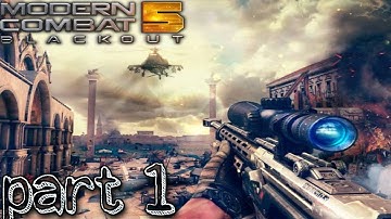 😊Modern combat 5: blackout Android walkthrough - gameplay part-1 | krytmax gaming