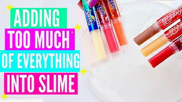 ADDING TOO MUCH INGREDIENTS INTO SLIME! Adding Too Much Of Everything Into SLIME!