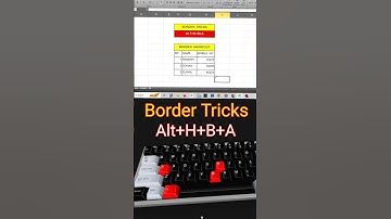 How to Use Borders in Excel Like a Pro! 😜 #excel #exceltricks #exceltutorial #keyboard #excelshorts