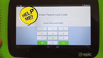 LeapFrog Epic Enter Parent Lock Code reset restablece