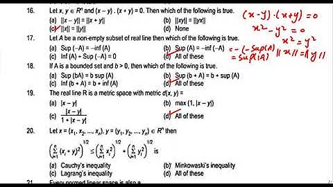 Real Analysis MCQs with Answers | Part 5 | Online Papers MCQs | Farhan Younas