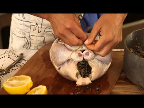 How to Make a Whole Chicken Stuffed With Rice : Mediterranean & Other World Recipes