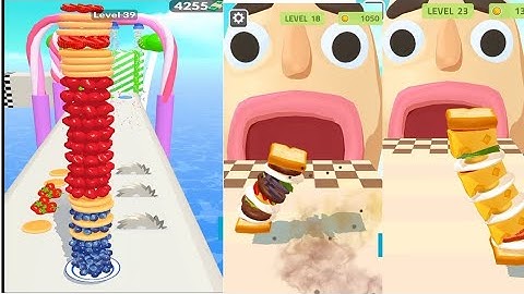 Sandwich Runner |Pancake Run All levels Gameplay Part 1 (Android & iOS) #sandwichrunner #pancakerun