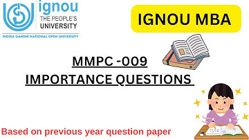 MMPC - 09  MOST IMPORTANT QUESTION | IGNOU MBA |GYAN GATE