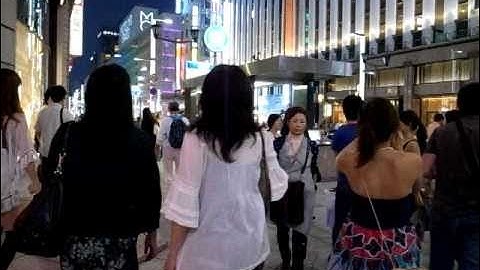 "Ginza 4-Chome Intersection at Night" (100920Mo-1803)