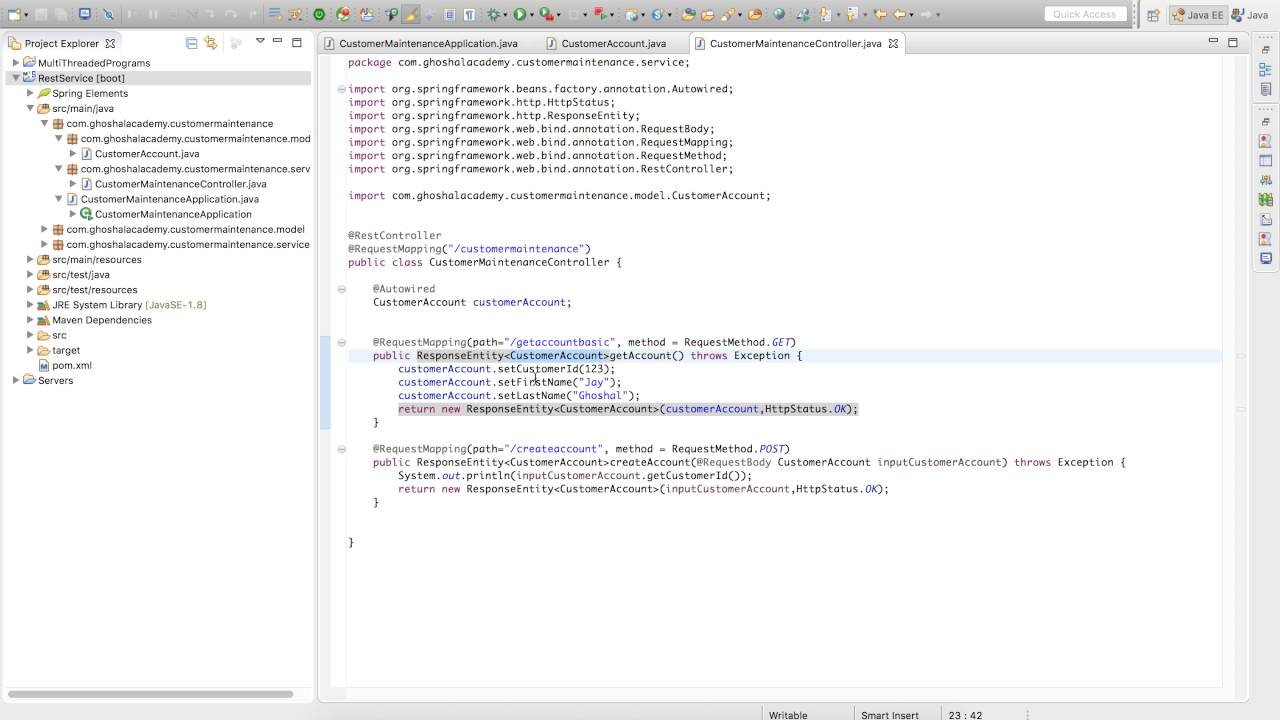 2. Spring Boot Rest Service Part - 2 - YouTube
