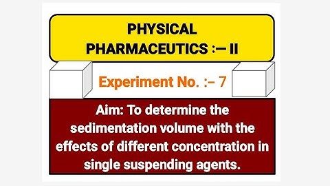 To determine sedimentation volume with effect of different concentration of single suspending agent