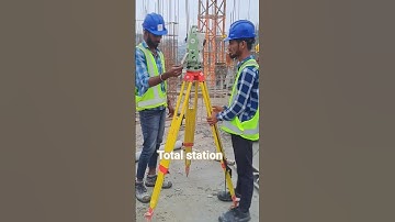 survey marking with total station machine #mivanconstruction #construction #constructionchannel