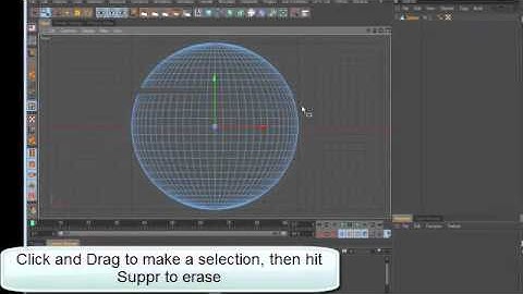 How to make few cuts in an editable sphere with Cinema 4D